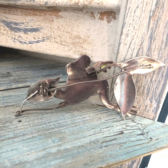 Vintage Sterling Silver Enamel Frog Brooch – 925 Marked, "Zarah"? - Picture 3 of 7